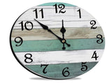 Wall Clock, Gray Silent Wall Clocks Battery Operated Non Ticking, Vintage Rustic Coutry Style Clock V1189-LWWAL-20260325-00005