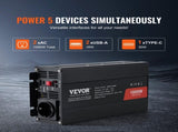 Pure Sine Wave Inverter, 1000 Watt, DC 12V to AC 230V Power Inverter with 2 AC Outlets 2 USB Port 1 V952-CZXNBQ1000WCILWT2V3