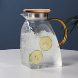 Glass Water Ktle 1800ml - Borosilicate Glass Pitcher for Hot Tea, Cold Water, Iced Drinks & V1369-AZ3-W-11155