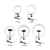 Live Broadcast Dual Phone Bracket & 6.2 Inch Led Ring Light Kit With Tripod Mount PRL-4303TKP