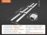 Linear Guide Rail Set, SBR16 1000mm, 2 PCS 39.4 in/1000 mm SBR16 Guide Rails and 4 PCS SBR16UU Slide V952-ZXDGSBR16MM10H508V0