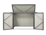 Giantz Garden Shed Wheelie Bin Storage Enclosure Outdoor Lockable Steel Cabinet SHED-FLAT-4X5-GR-AB