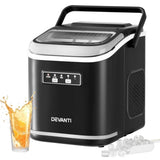 Devanti Ice Maker Machine Portable 12kg Countertop w/Self Cleaning 1.3L Black IM-ZB12K-BK