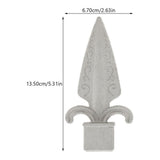 10Pcs Galvanized Aluminum Fence Toppers for Outdoor Fence Finial in Yard 13.50X6.70X3.00CM V1366-AZ2-W-22831