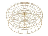 2 Tier Fruit Basket Iron Round Golden Nordic Household Snack Storage Tray for Party Desktop Kitchen V1294-YM0717-3115220084911