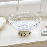 Large Capacity Fruit Bowl with Fe High Footed Fruit Bask Tray for Living Room Coffee Table V1370-AZ4-09493