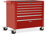 BULLET Pro 7 Drawer Tool Box Cabinet Trolley Storage, Toolbox Garage Organiser Set, Red V219-TOLCABBU17RA