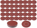50 Pcs 9-Inch 10-Hole Drywall Discs Set, 10 Each of 60 80 120 150 240 Grits Hook-and-Loop V1188-ZC-DLL-2105