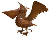 Rust Flapping Pelican Garden Statue 46x50cm V637-71637PEL