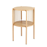 Artiss Coffee Table 2-Tier Round Wood FUR-Z-COF-01-WD