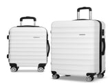 Wanderlite 2Set 20-28 Inch Luggage with TSA Lock Spinner Travel Suitcase Carry On Hard Shell Luggage LUG-ABS-AJ-2SET-WH