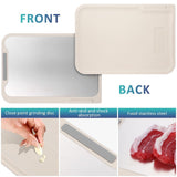 Fish Cutting Board Stainless Steel Easy to Clean Dual Sided Cutting for Home Cooks 1Pack V1369-AZ3-W-14225