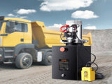 Hydraulic Pump, 20 Quart Hydraulic Power Unit, Single Acting Dump Trailer Pump, 0.91 GPM Flow Rate, V952-YXYYB12VZLDJAW8J4V0