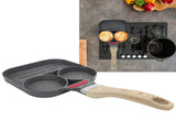 Egg Pan Aluminum Non Stick Breakfast Cooker Frying Omelet Pot Kitchen Accessory Black V1294-YM0718-3118200251511