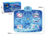 Blue Wireless Kids Electronic Princess Dance Mat & Music Playmat - 7 Modes Foot Game Pad V888-ELOSUNG39910