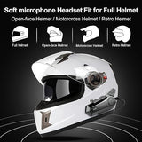 Motorcycle Bluetooth Headset Helmet Intercom with Noise Cancellation Stereo Music IPX6 Waterproof V1192-AZ-W-10052