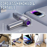 Portable Wireless Vacuum Cleaner 20000PA Vacuum 4-In-1 Vacuum Hand-Held - Gray - Size Brush - less V1106-769-87705-GRY-BRUSH