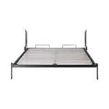 Queen Wall Bed in White Gloss Space Saving Murphy Bed Kit with Silver Door Handle V63-953761