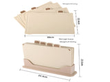 Beige 4-Piece Index Cutting Board Set with Ventilated Storage Stand - Food-Safe PP Kitchen Chopping V888-ELOSUNG32076
