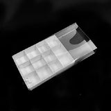 100 Pack of White Card Chocolate Sweet Soap Product Retail Gift Box - 12 bay 4x4x3cm Compartments V382-100CHOC12BAY