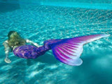 Durable adult mermaid tail, suitable for swimming, includes monofin - Perfect purple, size S V1188-TR101-07347-5