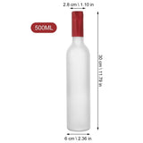 Decorative Empty Wine Bottle Glass Set, 2-Piece Stylish Home Decor for Kitchen, Living Room, Bar V1369-AZ3-W-16293