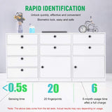 Compact Smart Fingerprint Lock T22 with Rechargeable Battery for Cabinets, Suitcases, Bikes, and V1259-DP01-A-2804