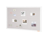 48"x36" White Cork Board with Linen Surface Stylish Wall-Mounted Bulletin Board for Home, School, V952-RMB48X36WBSMBDAIDV0