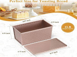 2-pack Pullman loaf pan with lid - 1 pound bread baking pan - non-stick coating for homemade V1188-MS101-00782-1