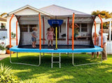 Everfit 12FT Kids Trampoline Rectangle Rebounder with Basketball Set Blue TRAMPO-C-8X12FT-BLOR-AB