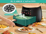 "5L Intelligent Touch Healthy Fresh Cooking Air Fryer V1102-M-SHOE-32531-GRAY-13A24139