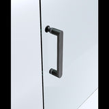 40mm Adjustable Contemporary Corner Sliding Black Shower Screen 90x92cm V63-849101