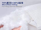 2xKing Quality Pillows Cotton Hotel Adjustable Home Pillows Down Alternative Pillows V201-W13149554