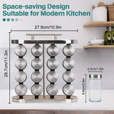 CARLA HOME 20-Jar Spice Rack Organizer Storage for Kitchen Countertop or Cabinet LSB-36187