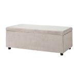 Artiss Storage Ottoman Blanket Box Table 97cm Velvet Taupe OTM-RTA-02-TAB-TA