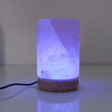 USB Colour Changing Salt Himalayan Lamp - Cylinder Shape Pink Rock LED Light V238-SUPDZ-43047464134