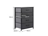 Levede Storage Cabinet Tower Chest Dark Grey CH1050-DG