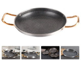 Black Stainless Steel Honeycomb Fry Pan Nonstick Skillet Compatible with Gas, Electric, and V1366-AZ2-W-12053