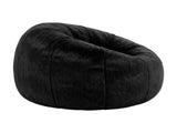 Artiss Bean Bag Chair Cover Soft Faux Fur Beanbag Cover Large Round Stuffed Animal BD-COVER-ROUND-BK