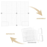 White Freezer Shelf Dividers, Adjustable, Large Capacity, Stainless Steel ABS, Home Use V1366-AZ2-W-14018