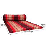 Day bed Roll Out Mattress XL Large Foldout Mat relaxation day bed camping or Yoga Matt Natural Kapok V277-DAYBED80X200RED