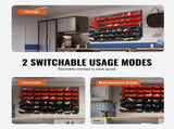 Wall Mounted Storage Bins, 48-Bin Parts Rack Organizer Garage Plastic Shop with Wall Panels, V952-BGSWLXDYBGWLEHI2WV0