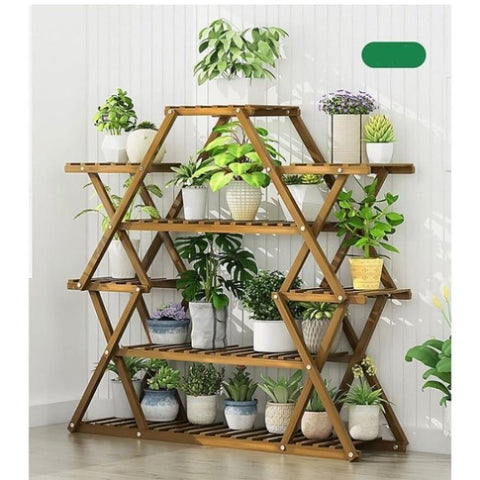 Bamboo Multilayer Flower Plant Bonsai Rack Shelf Stand Porch Lawn Patio V63-837891