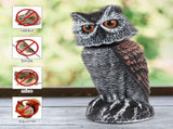 2 Pack Fake Owl Decoys to Scare Birds Away, Rotating Head Bird Deterrents, Nature Enemy Scarecrow V1258-DP02-C-330
