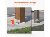 6x6 Post Base 10 Pcs, Inner Size 5.49x5.57inch/139.5x141.5mm Concrete Post Anchor, Heavy-Duty V952-HNTJZ66YC10JO06CH001V0