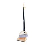 Broom and Dustpan Set with Telescoping Handle - Adjustable Cleaning Kit for Hardwood Floors Tile and V1366-AZ2-W-12976