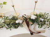 Simulation Silks Artificial Olive Branch Leaves Cotton Wreath Lintel Decoratives Table V1294-YM0523-220217LW04-2