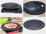 Barbecue Griddle Plate in Black with Slot Design for Secure Cooking on Stove Top V1366-AZ2-W-20431