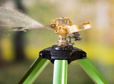 Impact Sprinkler on Tripod Base, 2 Packs, Heavy Duty Tripod Sprinklers with Brass Head & G3/4" V952-SJJSSQLSZX2J3VCN2002V0