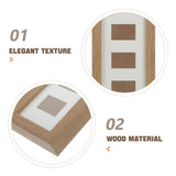 Wooden Picture Frame Light Brown Wall Mounted for Seashells and Specimens Home Decor V1369-AZ3-W-17248